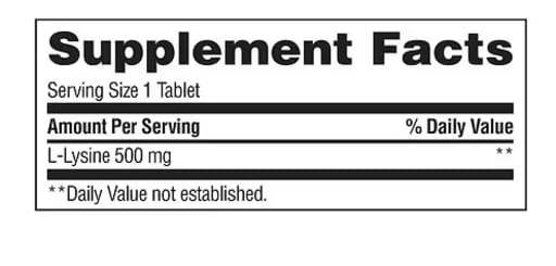 L-Lysine 500mg