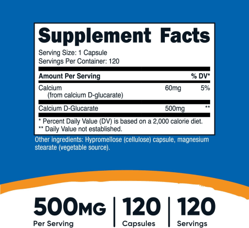 Calcium D-Glucarate 500 mg