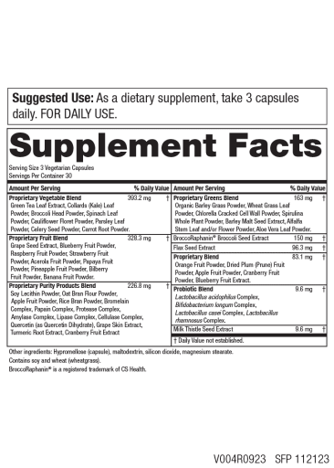 Triple Greens Deluxe Capsules with BroccoRaphanin