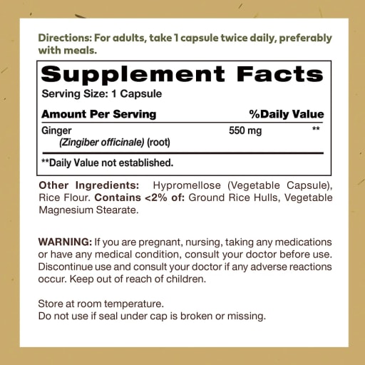 Ginger Root 550 mg