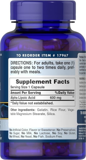 Alpha Lipoic Acid 600mg