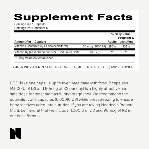 Vitamin D3 + K2