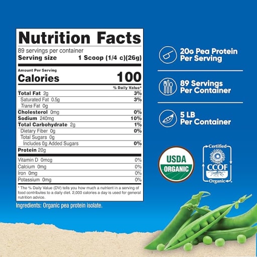 Organic Pea Protein (Unflavored)