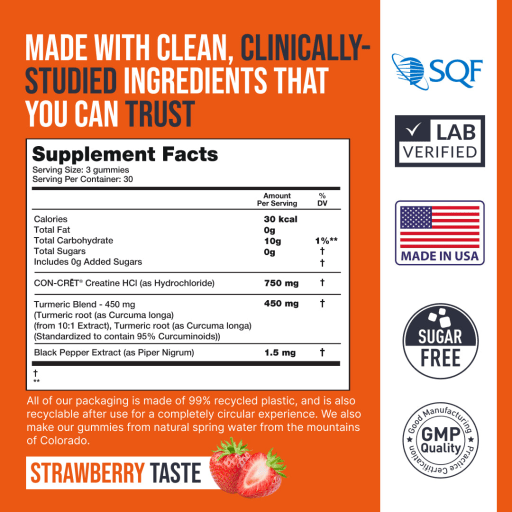 Creatine HCL Gummies (Strawberry)