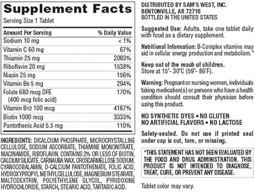 Super B-Complex with 1000mcg Biotin