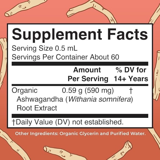 Organic Ashwagandha Root Liquid Extract