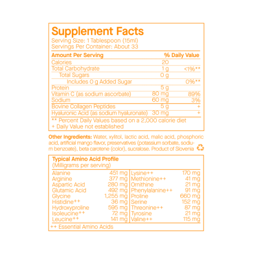 E27 Extra Strength Liquid Collagen (Mango)