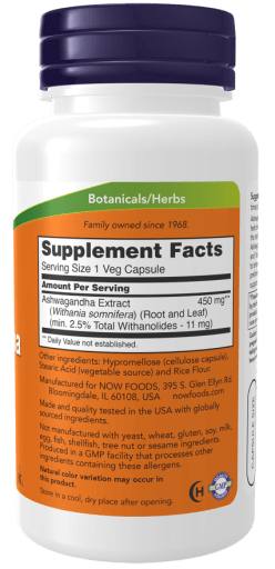 Standardized Extract Ashwagandha 450 mg