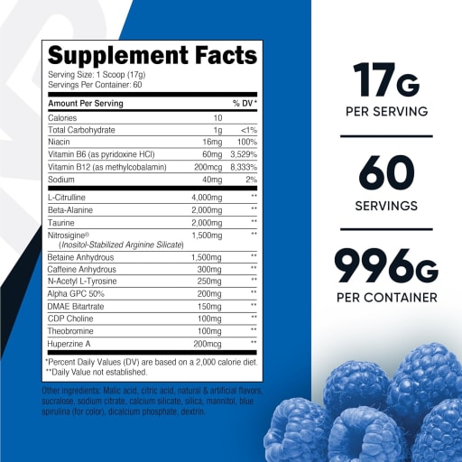 Pre-X Xtreme Pre-Workout Complex (Blue Raspberry)