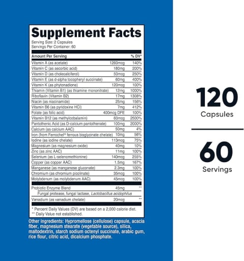Multivitamin Probiotic + 22 Vitamins & Minerals