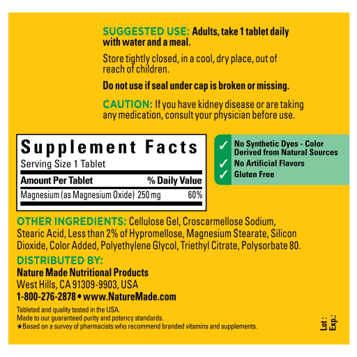 Magnesium Tablets 250mg