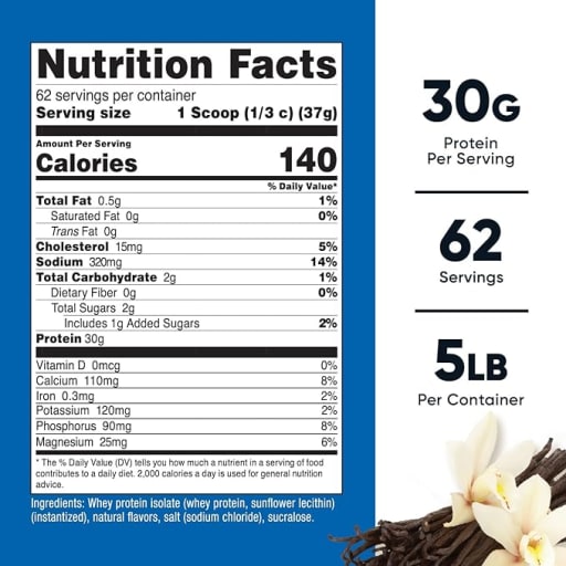 Whey Protein Isolate (Vanilla)