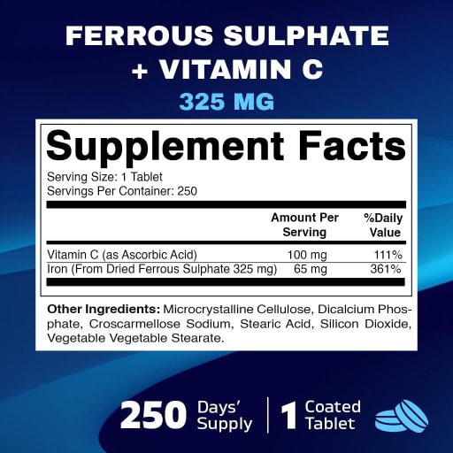 Ferrous Sulphate + Vitamin C 325 mg