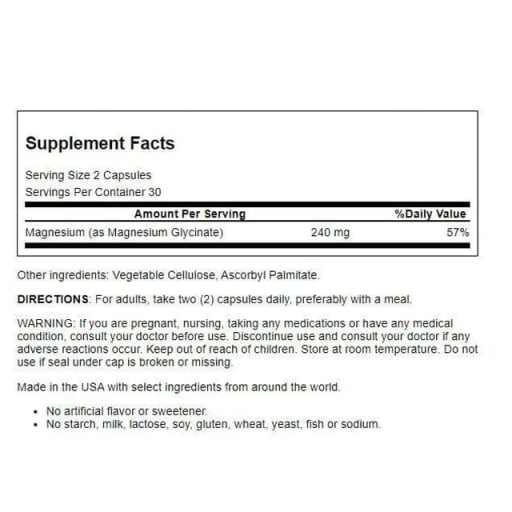 High Absorption Magnesium Glycinate 240 mg