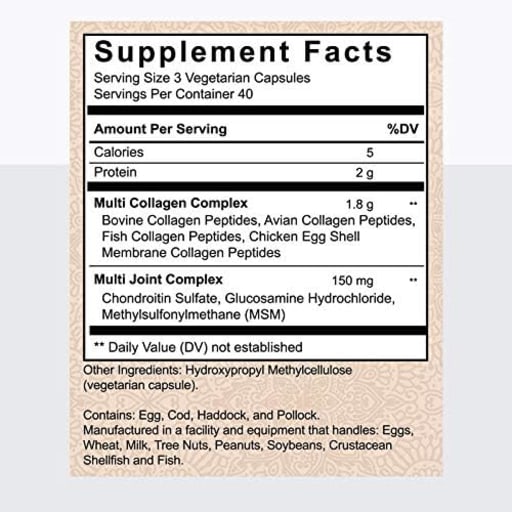 Hydrolyzed Multi Collagen Peptides Protein Capsules