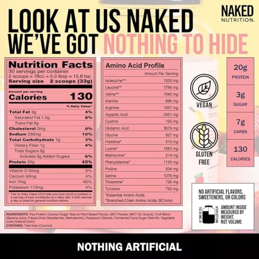 Naked Shake Protein Powder (Strawberry banana)