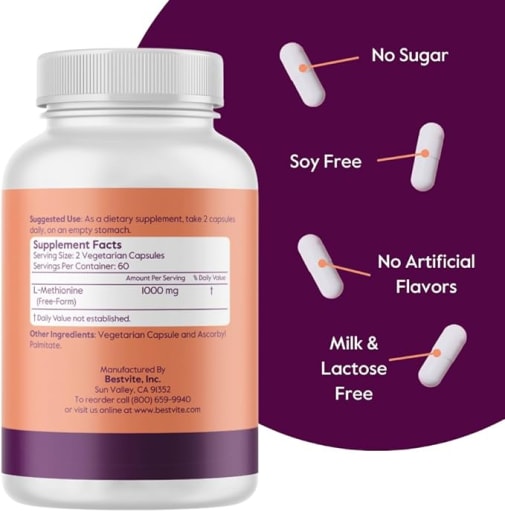 L-Methionine 500mg