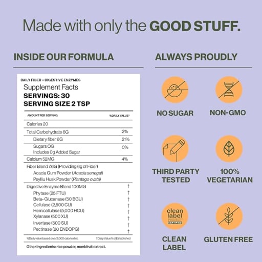 Daily Fiber + Digestive Enzymes