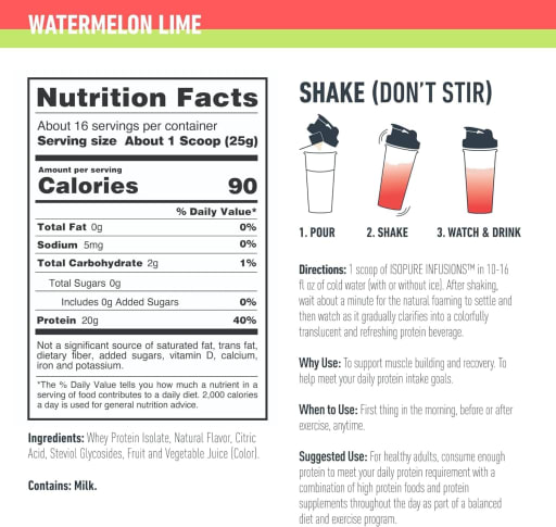 Clear Whey Isolate Protein Powder (Watermelon Lime)