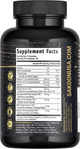 Shilajit + Black Seed Oil Gummies