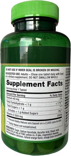 Vitamin C 500 Mg Chewable