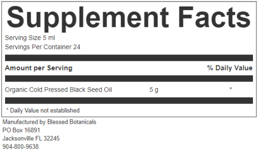 Organic Black Seed Oil