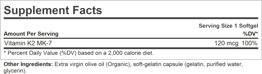 Vitamin K2 Mk-7 120 mcg