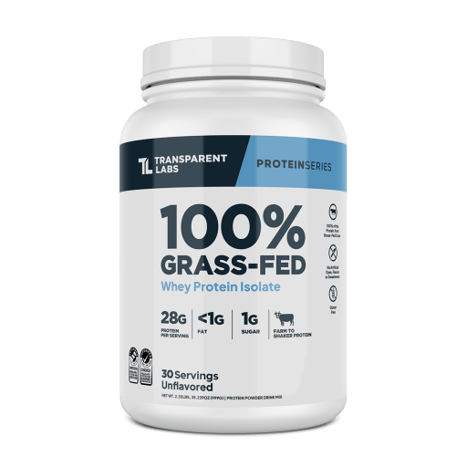 Grass-Fed Whey Protein Isolate Powder (Unflavored)