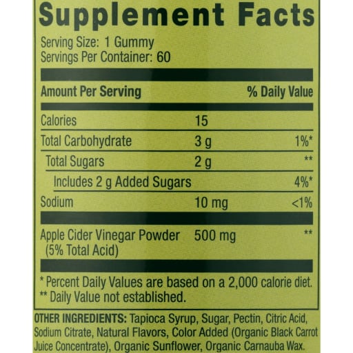 Apple Cider Vinegar Gummies 500 mg