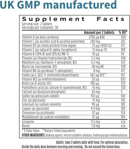 Methylated Multivitamin & Minerals for Men