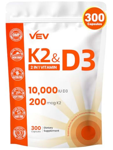 Vitamin D3 10000 IU + K2 200 mg