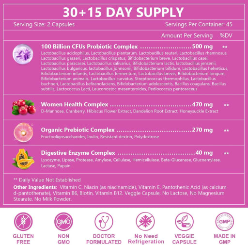 Women's Probiotics 100 Billion CFUs + 31 strains