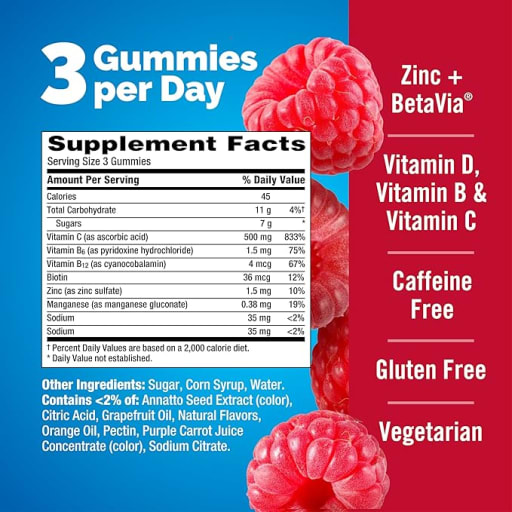 Immune+ Gummies (Raspberry)