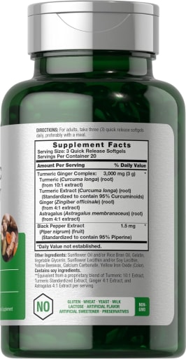 Standardized Turmeric & Ginger Complex 3000 mg