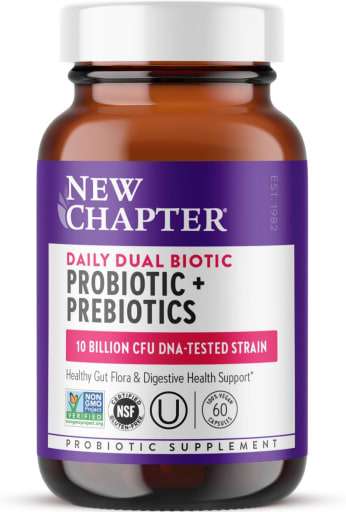 Daily Dual Biotic Probiotic + Prebiotic for Digestion & Microbiome Health