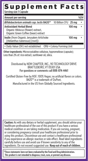Daily Dual Biotic Probiotic + Prebiotic for Digestion & Microbiome Health