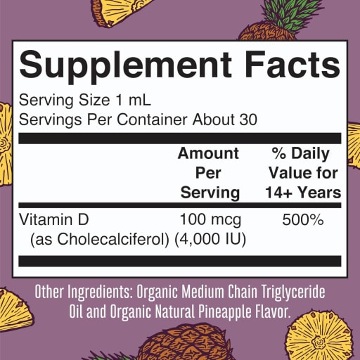 Megadose Vitamin D3 Organic Liquid Drops