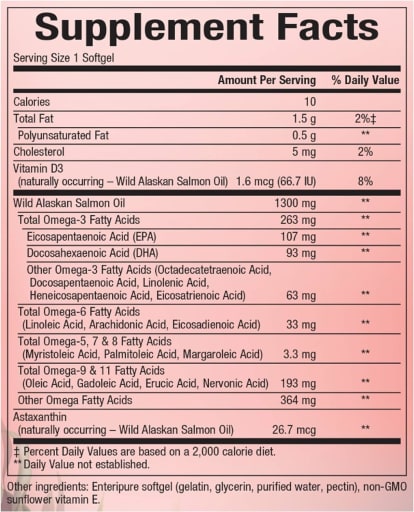 Complete Omega 100% Wild Alaskan Salmon Oil 1300 mg