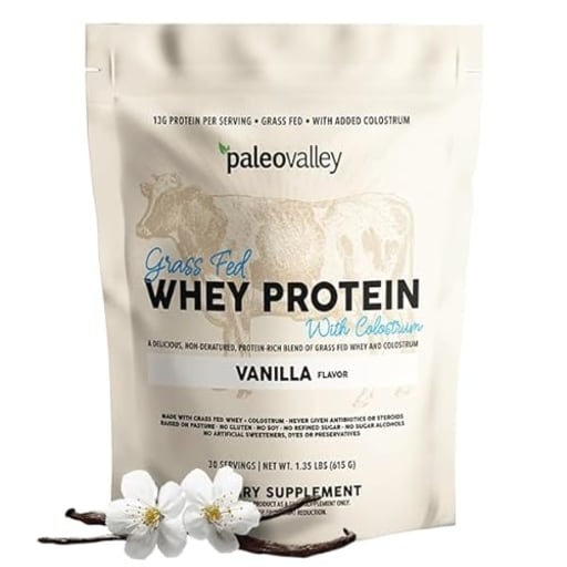 Grass Fed Whey Protein With Colostrum (Vanilla)