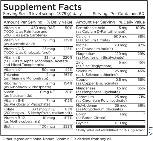 Pediatric Vitamin/Mineral Base Powder