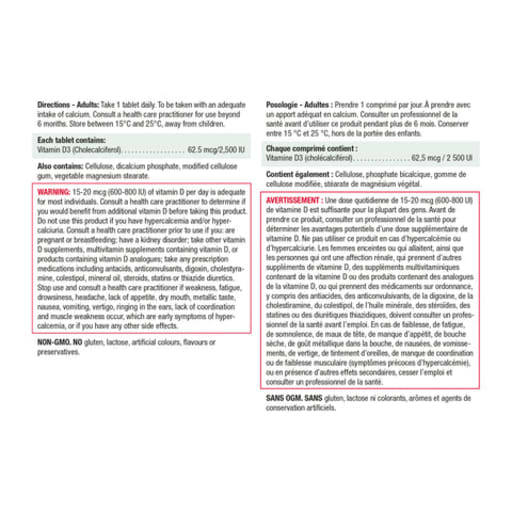 Extra Strength D3 2500 IU