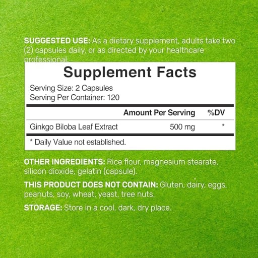 Ginkgo Biloba 500mg