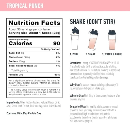 Clear Whey Isolate Protein Powder (Tropical Punch)