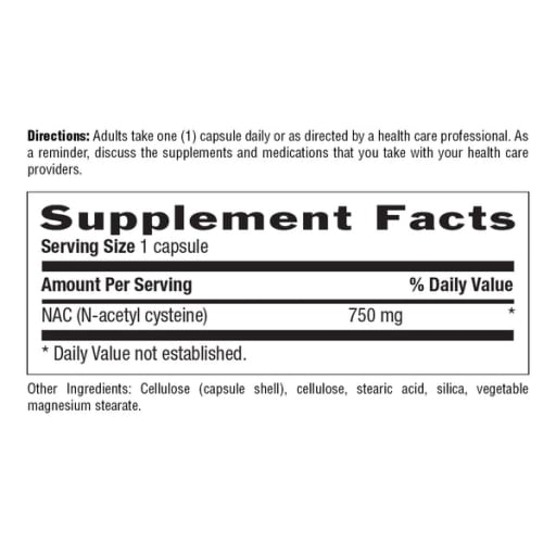 NAC N-Acetyl Cysteine 750 mg