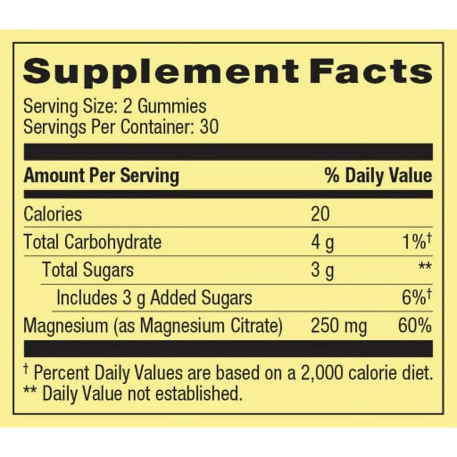 Adult Gummy Extra Strength Magnesium 250mg