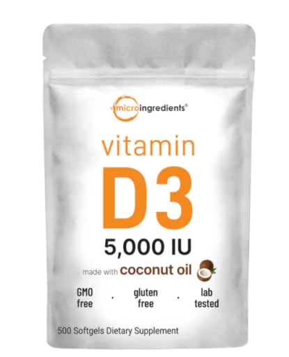 Vitamin D3 5000 IU with Coconut Oil