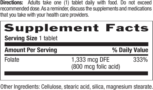 Folic Acid 800 mcg