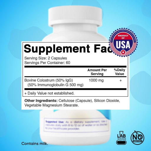 Grass Fed Bovine Colostrum Capsules