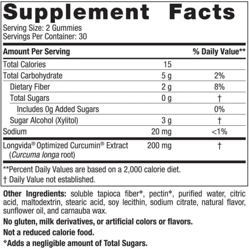 Zero Sugar Curcumin Gummies
