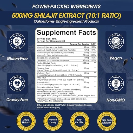 Shilajit Liquid Drops 16-in-1